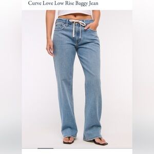 Abercrombie & Fitch Curve Love low rise baggy jean size 26 regular